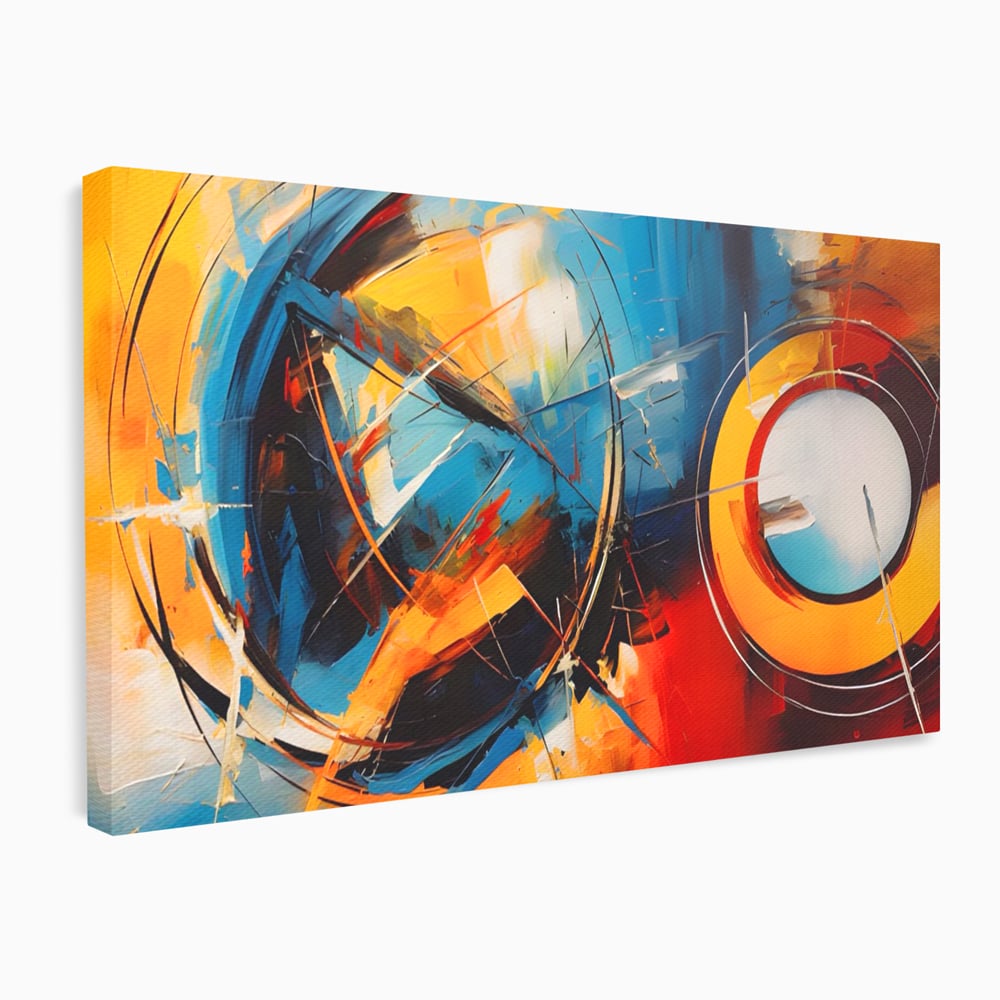 Tablou Canvas Premium LuxCanva® C1220, Abstract Moon And Earth Paint , Relaxare, Living Room, Culori Vibrante