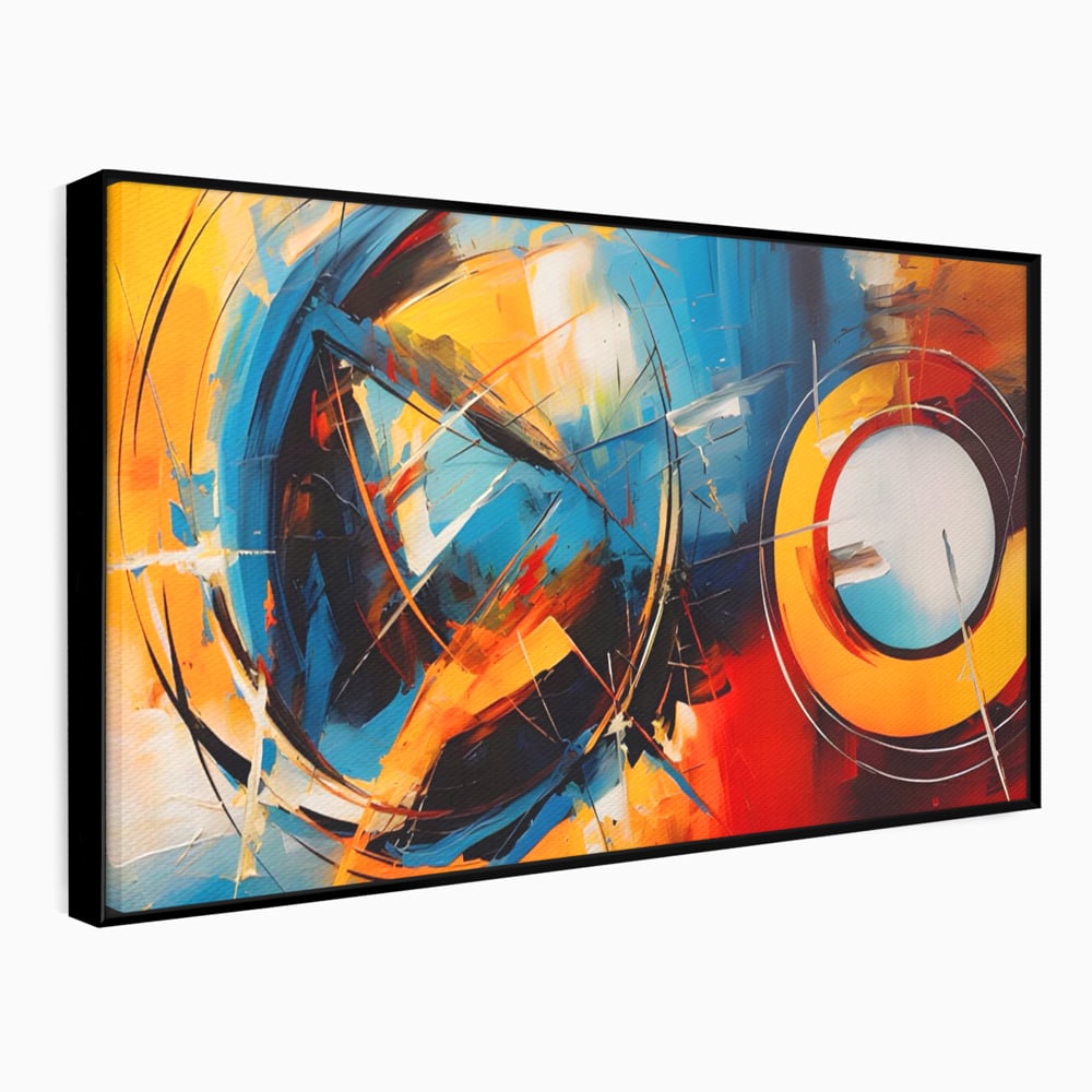 Tablou Canvas Premium LuxCanva® C1220, Abstract Moon And Earth Paint , Relaxare, Living Room, Culori Vibrante