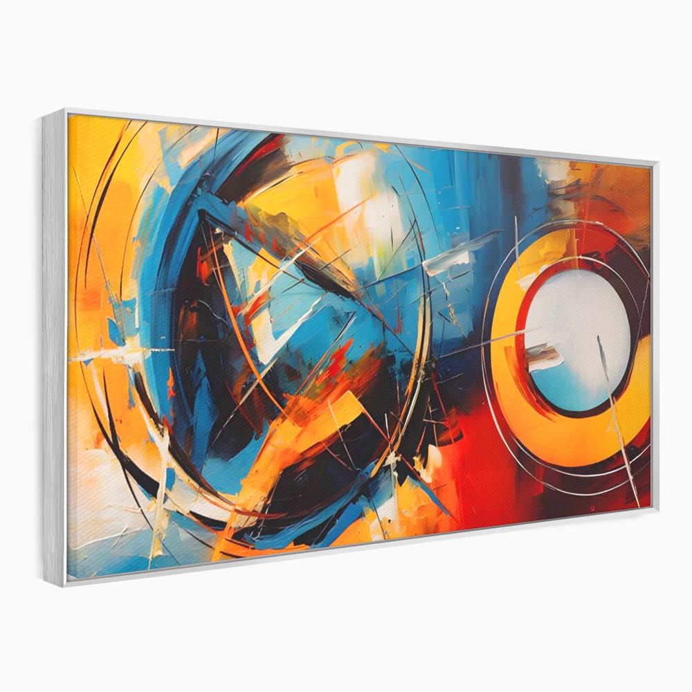 Tablou Canvas Premium LuxCanva® C1220, Abstract Moon And Earth Paint , Relaxare, Living Room, Culori Vibrante