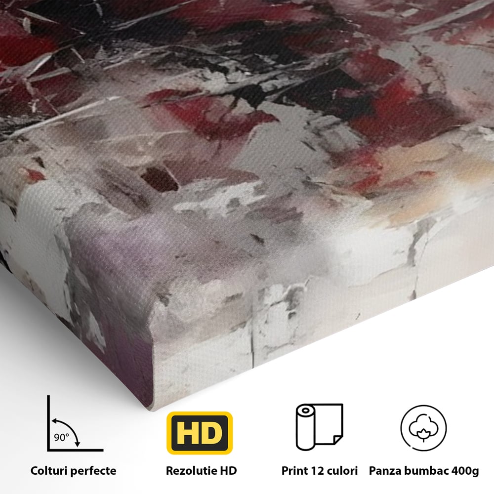 Tablou Canvas Premium LuxCanva® C1221, Pete De Culoare Tablou Abstract , Relaxare, Living Room, Culori Vibrante
