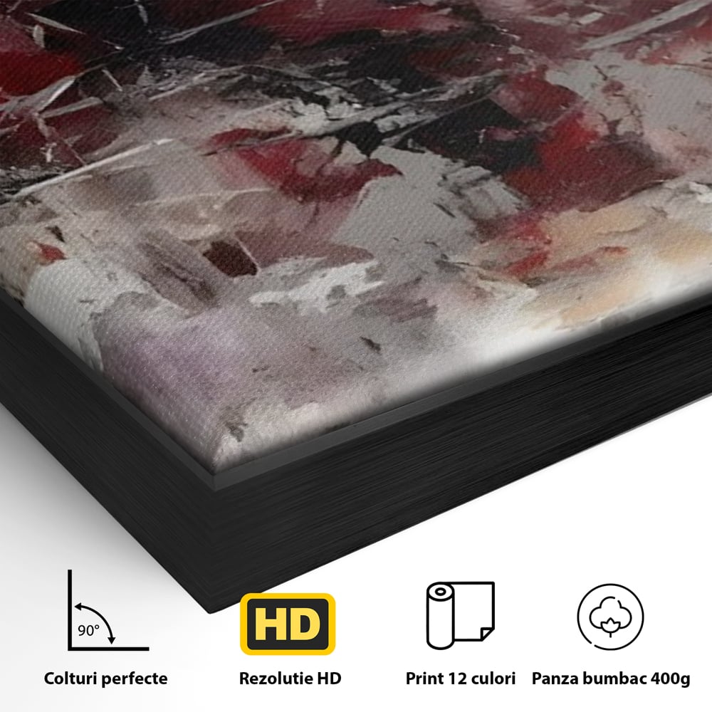Tablou Canvas Premium LuxCanva® C1221, Pete De Culoare Tablou Abstract , Relaxare, Living Room, Culori Vibrante