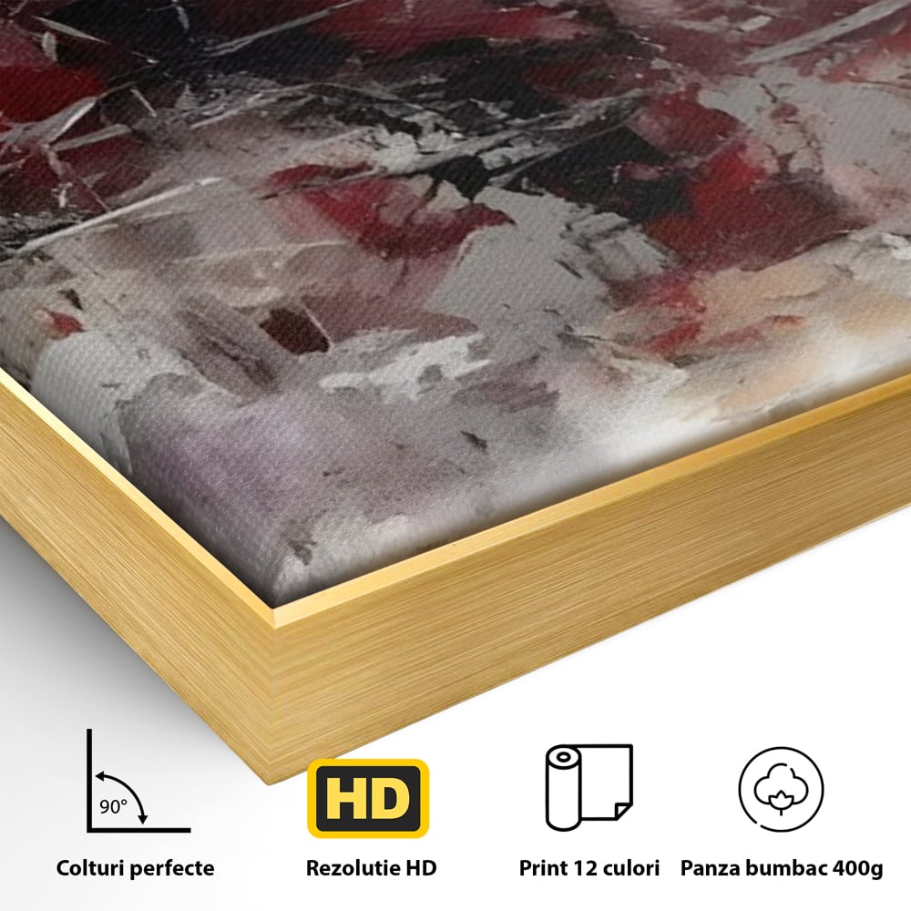 Tablou Canvas Premium LuxCanva® C1221, Pete De Culoare Tablou Abstract , Relaxare, Living Room, Culori Vibrante