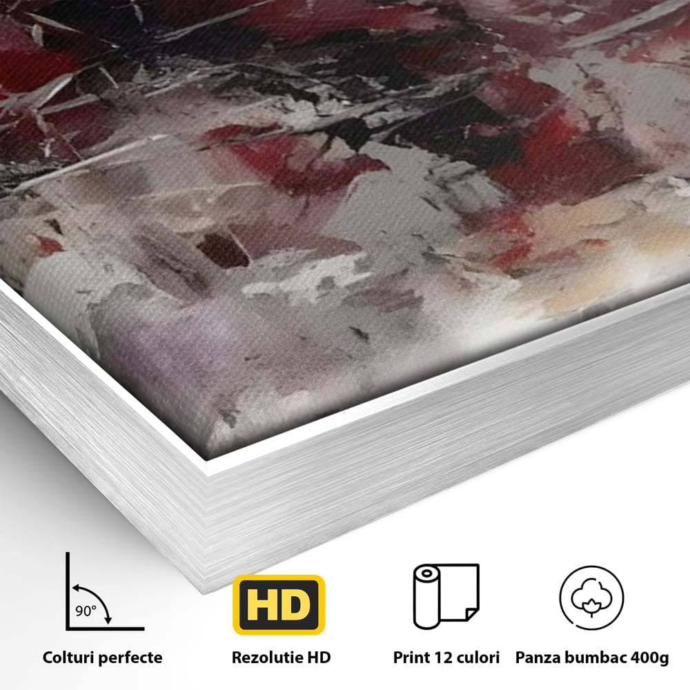 Tablou Canvas Premium LuxCanva® C1221, Pete De Culoare Tablou Abstract , Relaxare, Living Room, Culori Vibrante