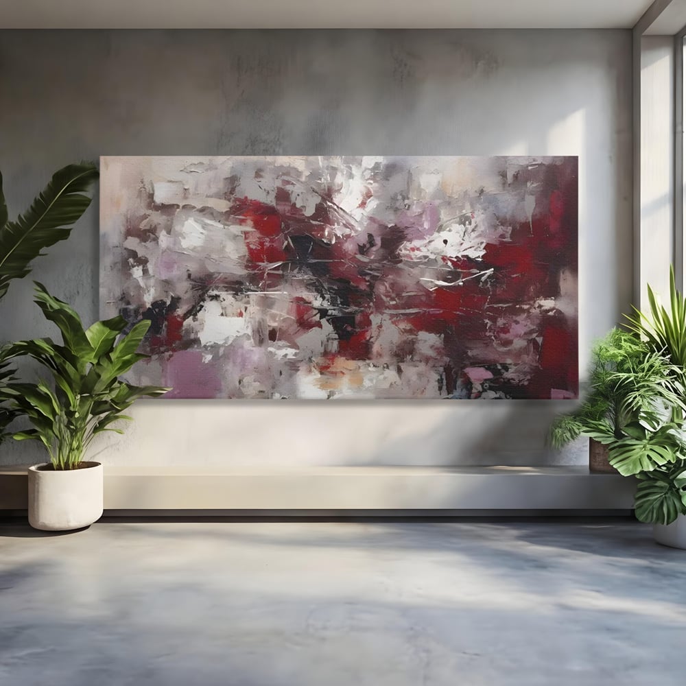Tablou Canvas Premium LuxCanva® C1221, Pete De Culoare Tablou Abstract , Relaxare, Living Room, Culori Vibrante