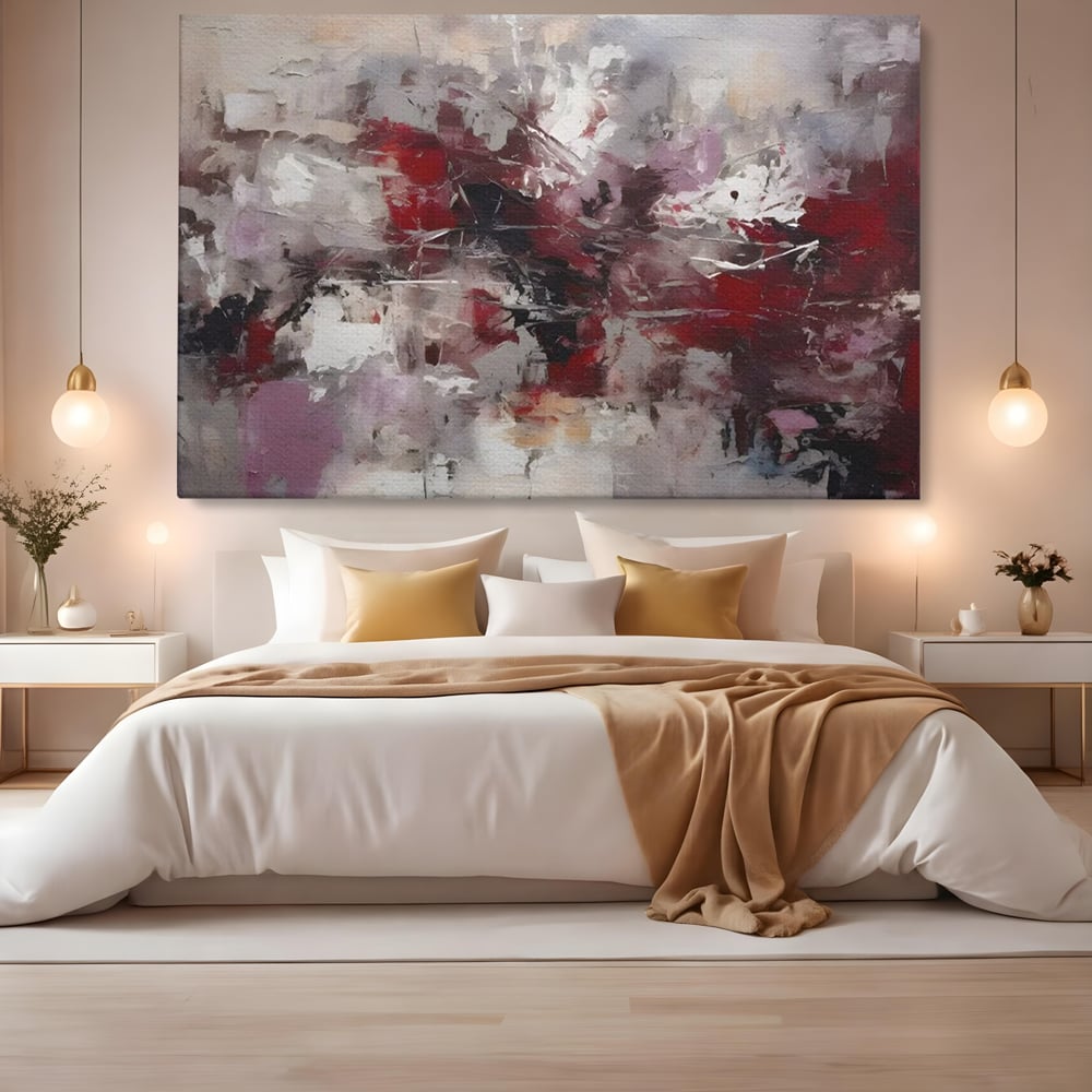 Tablou Canvas Premium LuxCanva® C1221, Pete De Culoare Tablou Abstract , Relaxare, Living Room, Culori Vibrante