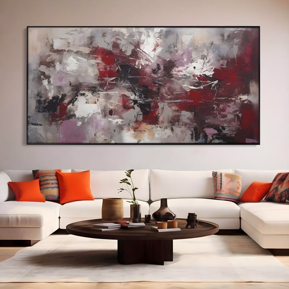 Tablou Canvas Premium LuxCanva® C1221, Pete De Culoare Tablou Abstract , Relaxare, Living Room, Culori Vibrante