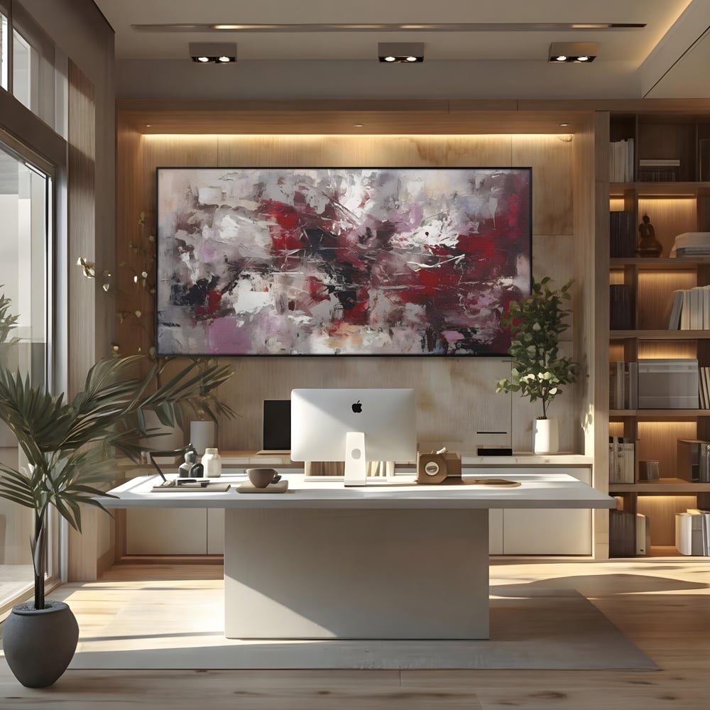 Tablou Canvas Premium LuxCanva® C1221, Pete De Culoare Tablou Abstract , Relaxare, Living Room, Culori Vibrante