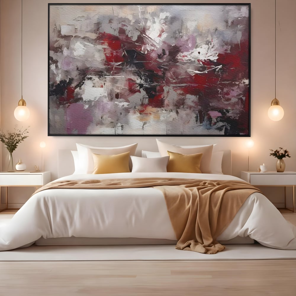 Tablou Canvas Premium LuxCanva® C1221, Pete De Culoare Tablou Abstract , Relaxare, Living Room, Culori Vibrante