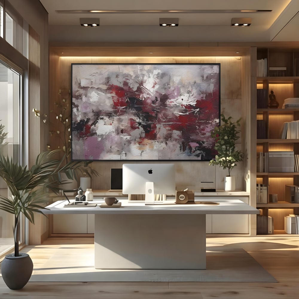 Tablou Canvas Premium LuxCanva® C1221, Pete De Culoare Tablou Abstract , Relaxare, Living Room, Culori Vibrante