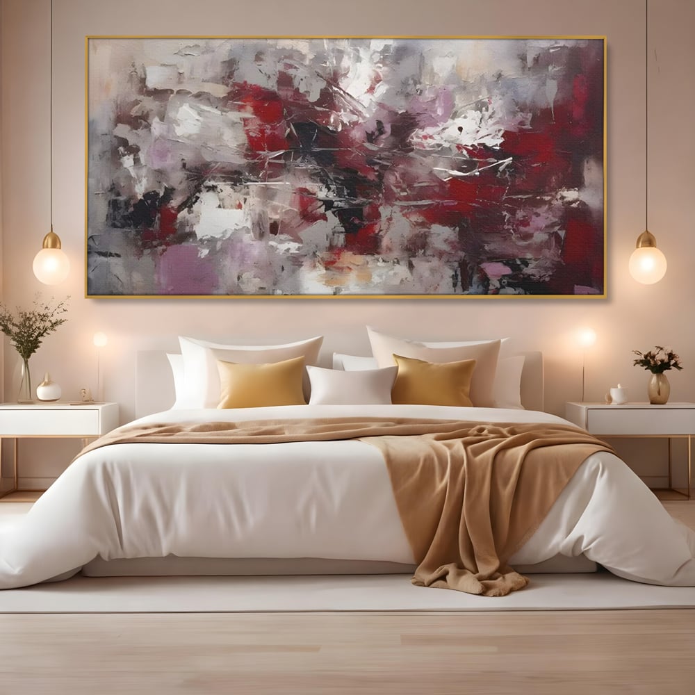 Tablou Canvas Premium LuxCanva® C1221, Pete De Culoare Tablou Abstract , Relaxare, Living Room, Culori Vibrante