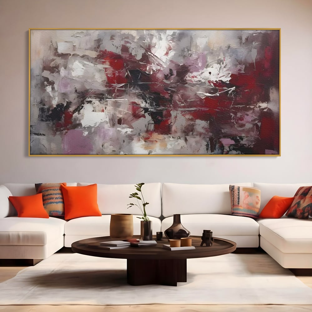 Tablou Canvas Premium LuxCanva® C1221, Pete De Culoare Tablou Abstract , Relaxare, Living Room, Culori Vibrante