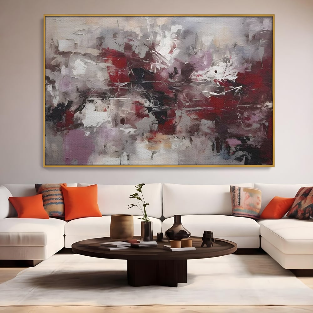 Tablou Canvas Premium LuxCanva® C1221, Pete De Culoare Tablou Abstract , Relaxare, Living Room, Culori Vibrante