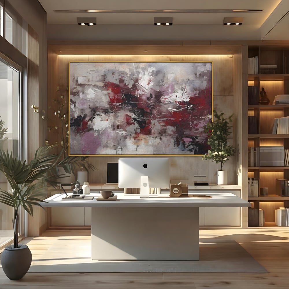 Tablou Canvas Premium LuxCanva® C1221, Pete De Culoare Tablou Abstract , Relaxare, Living Room, Culori Vibrante