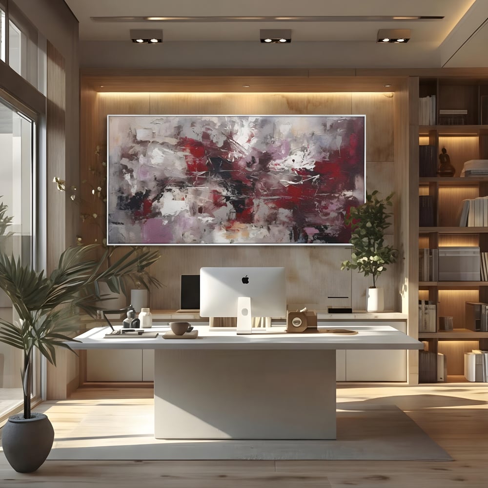 Tablou Canvas Premium LuxCanva® C1221, Pete De Culoare Tablou Abstract , Relaxare, Living Room, Culori Vibrante