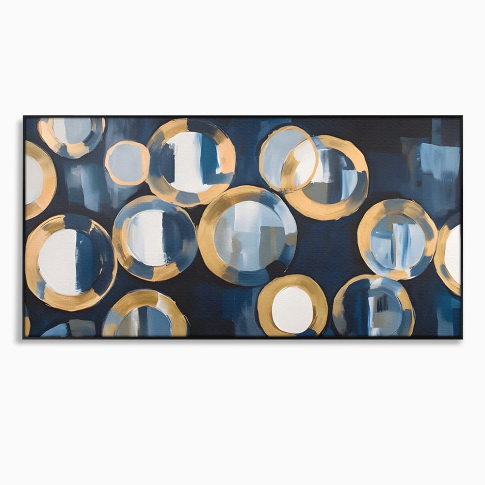 Tablou Canvas Premium LuxCanva® C1222, Blue And White Abstract Paint ,  Relaxare, Living Room, Culori Vibrante