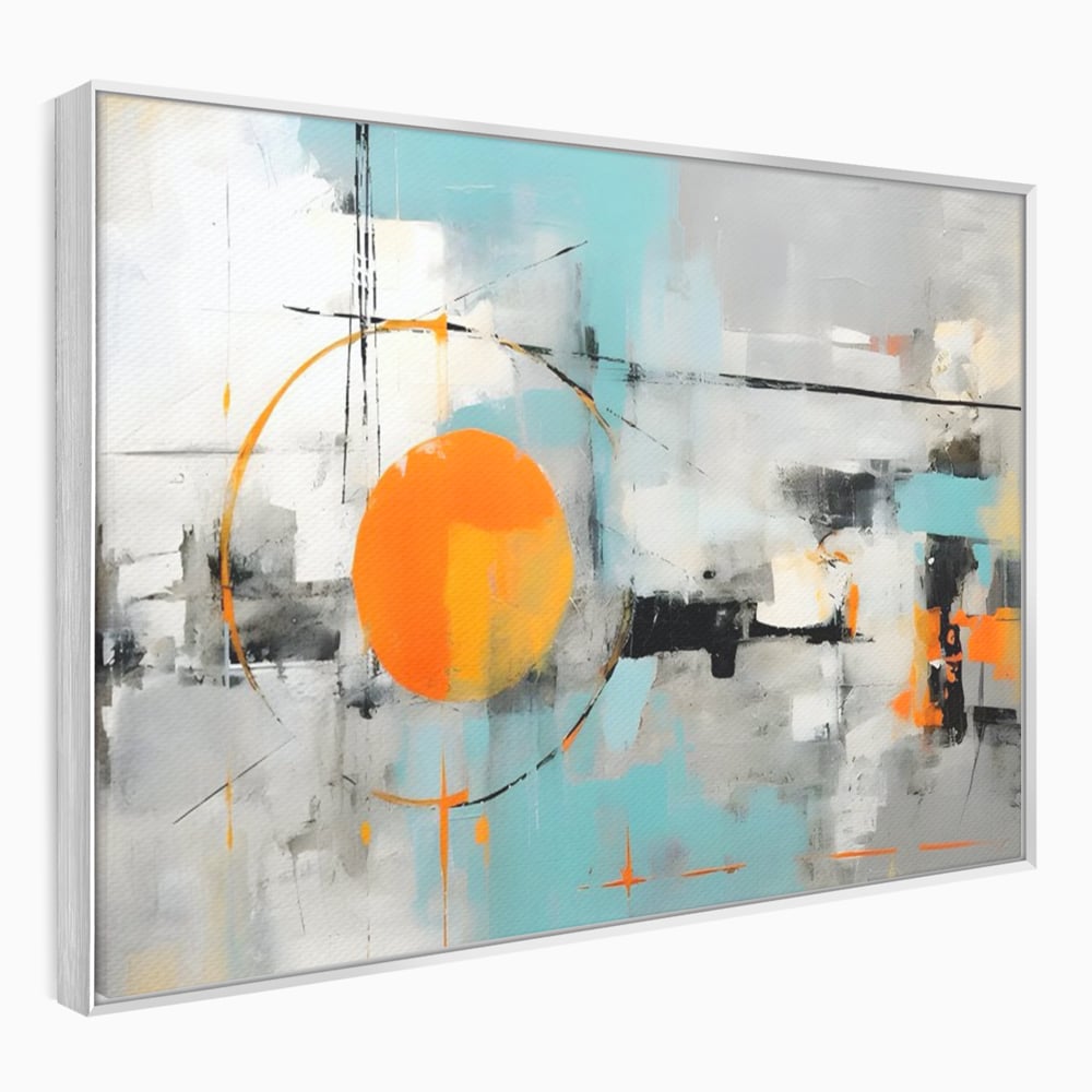 Tablou Canvas Premium LuxCanva® C1223, Abstract Geometric Lanscape Paint , Relaxare, Living Room, Culori Vibrante