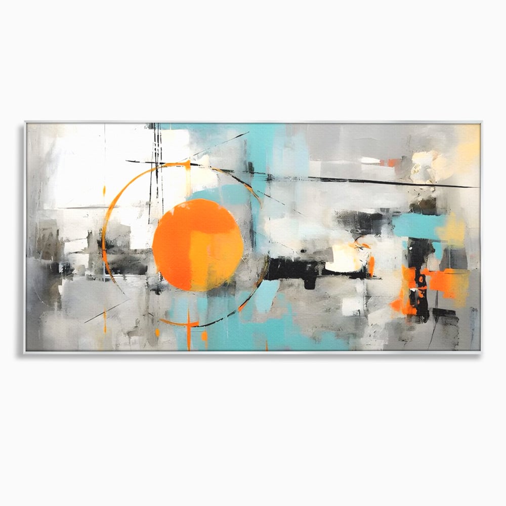 Tablou Canvas Premium LuxCanva® C1223, Abstract Geometric Lanscape Paint , Relaxare, Living Room, Culori Vibrante