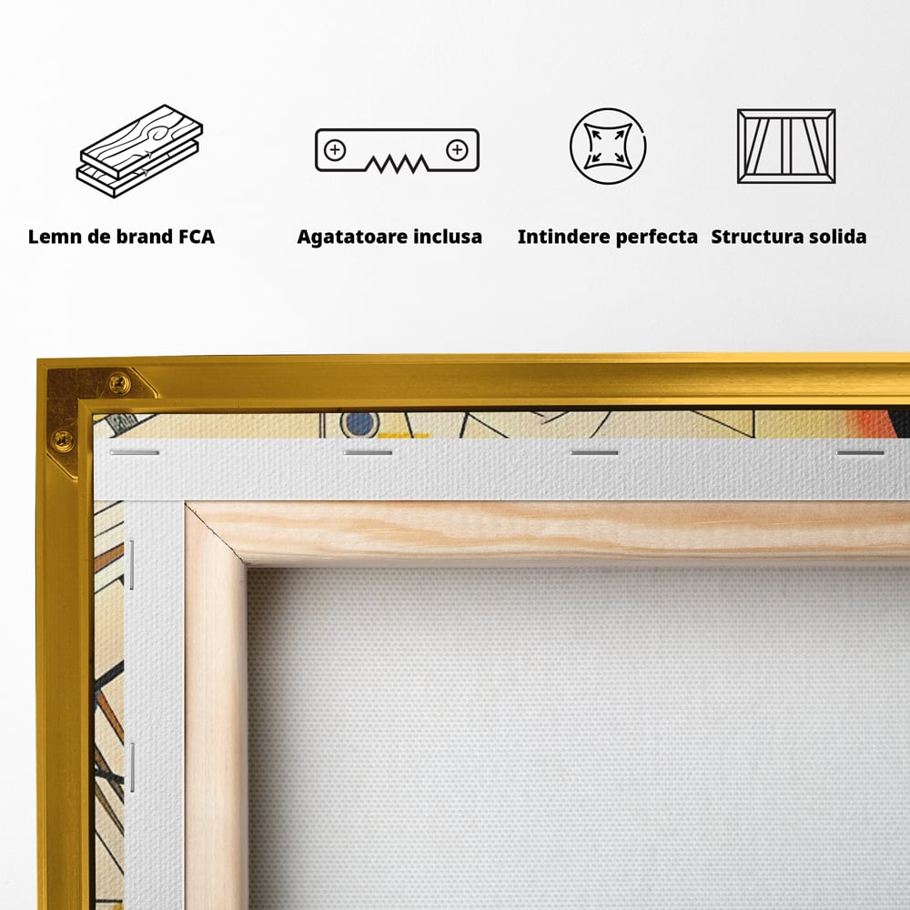 Tablou Canvas Premium LuxCanva® C1224, Abstract Paint , Relaxare, Living Room, Culori Vibrante