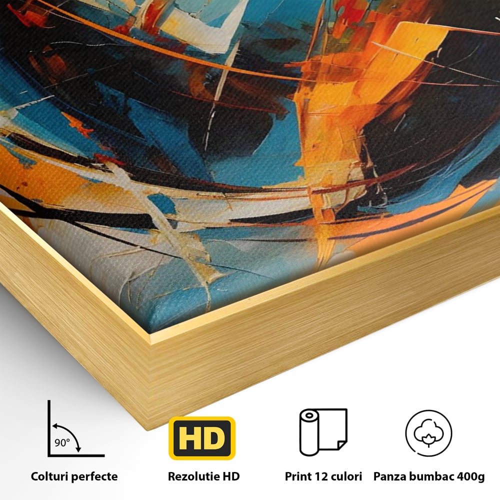 Leinwand Wandkunst LuxCanva Premium Leinwand Wandkunst® C1225, Erde gemalt Abstrakt, Farben, Dekorativ, Wohnzimmer, Lebendige Farben
