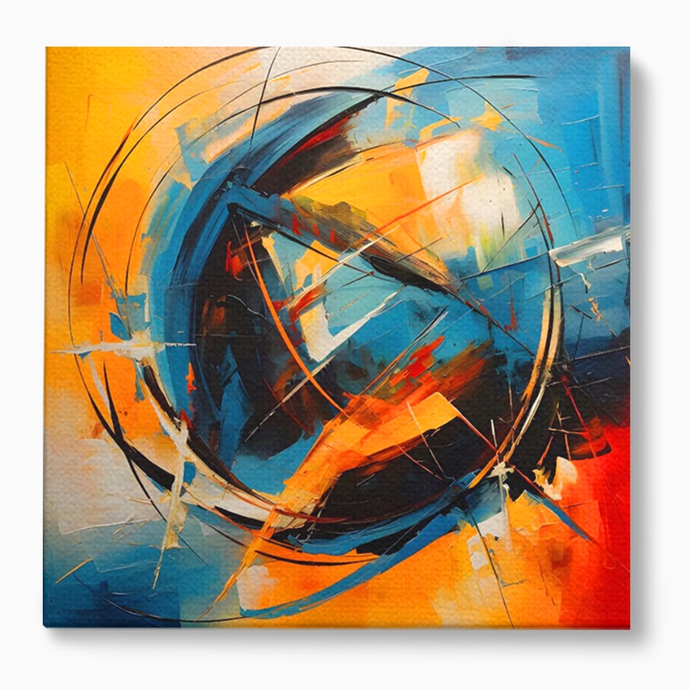 Leinwand Wandkunst LuxCanva Premium Leinwand Wandkunst® C1225, Erde gemalt Abstrakt, Farben, Dekorativ, Wohnzimmer, Lebendige Farben