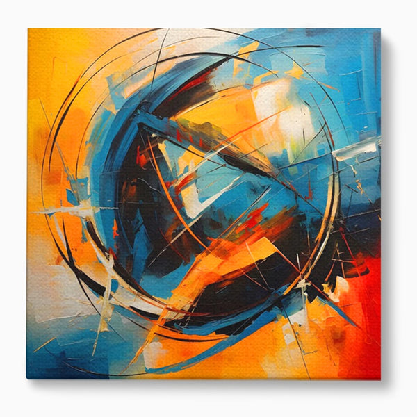 Leinwand Wandkunst LuxCanva Premium Leinwand Wandkunst® C1225, Erde gemalt Abstrakt, Farben, Dekorativ, Wohnzimmer, Lebendige Farben