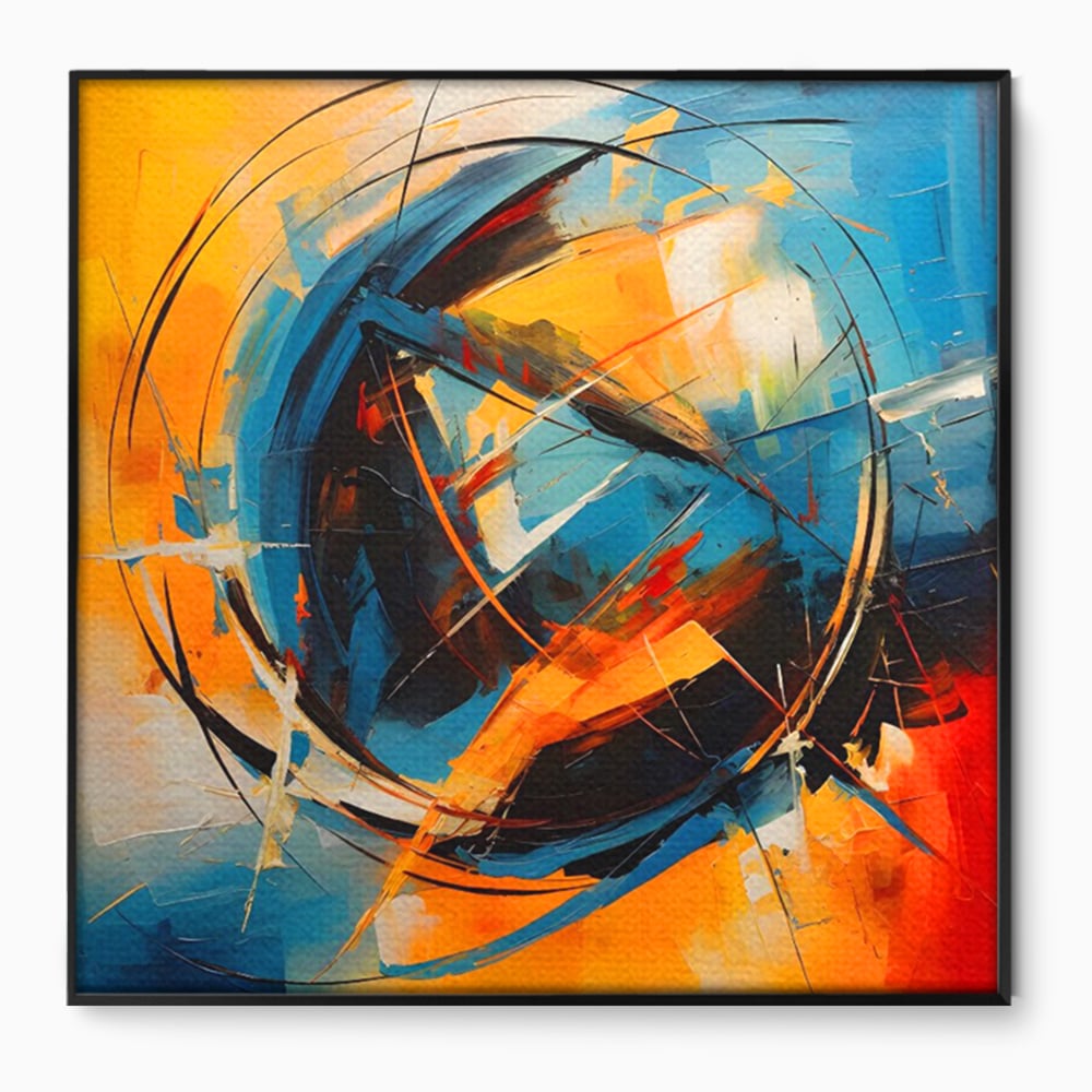 Leinwand Wandkunst LuxCanva Premium Leinwand Wandkunst® C1225, Erde gemalt Abstrakt, Farben, Dekorativ, Wohnzimmer, Lebendige Farben