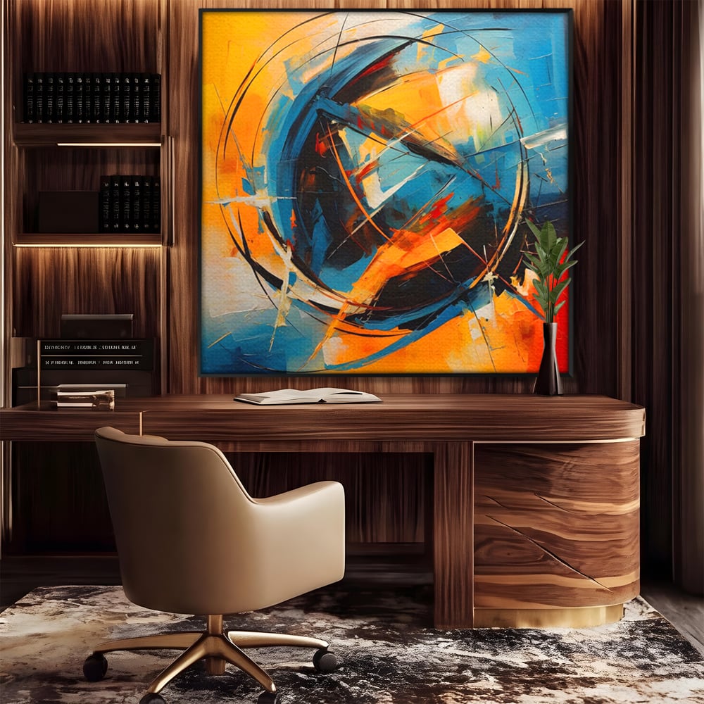 Leinwand Wandkunst LuxCanva Premium Leinwand Wandkunst® C1225, Erde gemalt Abstrakt, Farben, Dekorativ, Wohnzimmer, Lebendige Farben