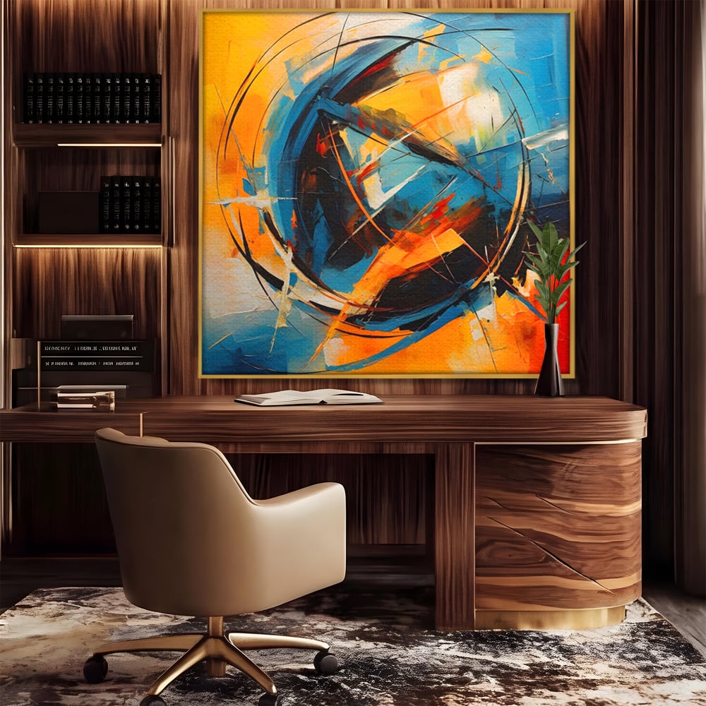 Leinwand Wandkunst LuxCanva Premium Leinwand Wandkunst® C1225, Erde gemalt Abstrakt, Farben, Dekorativ, Wohnzimmer, Lebendige Farben