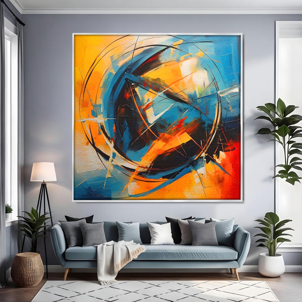 Leinwand Wandkunst LuxCanva Premium Leinwand Wandkunst® C1225, Erde gemalt Abstrakt, Farben, Dekorativ, Wohnzimmer, Lebendige Farben