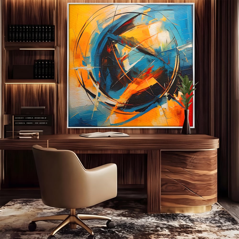 Leinwand Wandkunst LuxCanva Premium Leinwand Wandkunst® C1225, Erde gemalt Abstrakt, Farben, Dekorativ, Wohnzimmer, Lebendige Farben