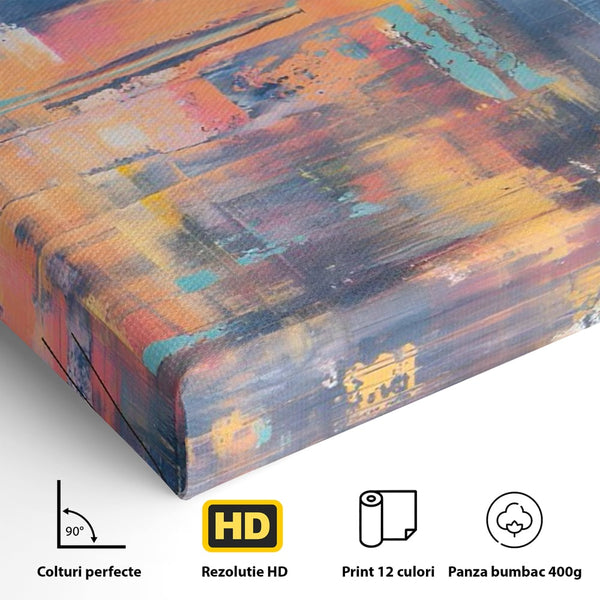 Leinwandbilder Premium LuxCanva® C1226, Abstrakte Farben Landschaft, Entspannen, Wohnzimmer, Lebendige Farben