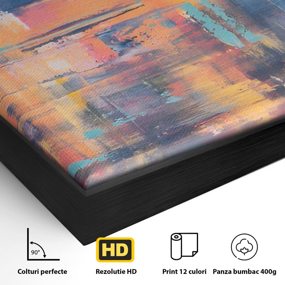 Leinwandbilder Premium LuxCanva® C1226, Abstrakte Farben Landschaft, Entspannen, Wohnzimmer, Lebendige Farben