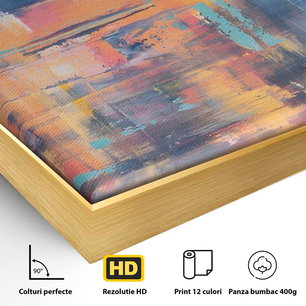 Leinwandbilder Premium LuxCanva® C1226, Abstrakte Farben Landschaft, Entspannen, Wohnzimmer, Lebendige Farben