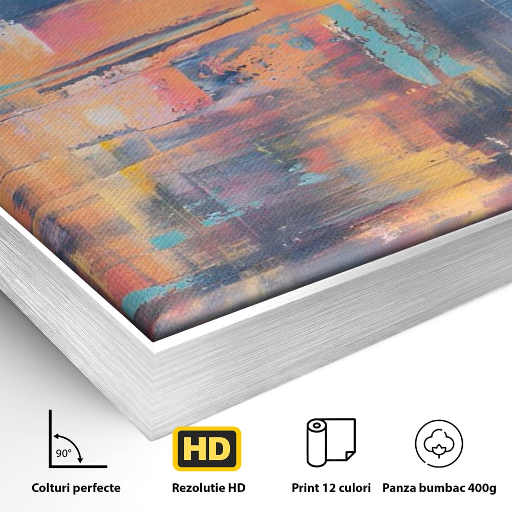Leinwandbilder Premium LuxCanva® C1226, Abstrakte Farben Landschaft, Entspannen, Wohnzimmer, Lebendige Farben