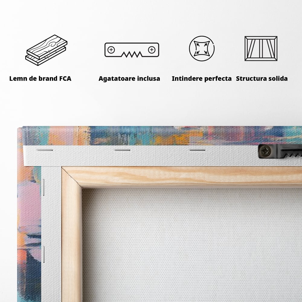 Leinwandbilder Premium LuxCanva® C1226, Abstrakte Farben Landschaft, Entspannen, Wohnzimmer, Lebendige Farben