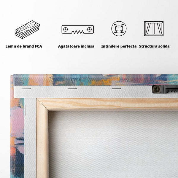 Leinwandbilder Premium LuxCanva® C1226, Abstrakte Farben Landschaft, Entspannen, Wohnzimmer, Lebendige Farben