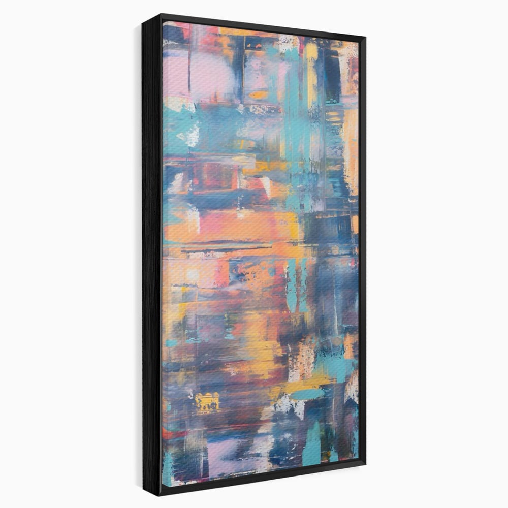 Leinwandbilder Premium LuxCanva® C1226, Abstrakte Farben Landschaft, Entspannen, Wohnzimmer, Lebendige Farben