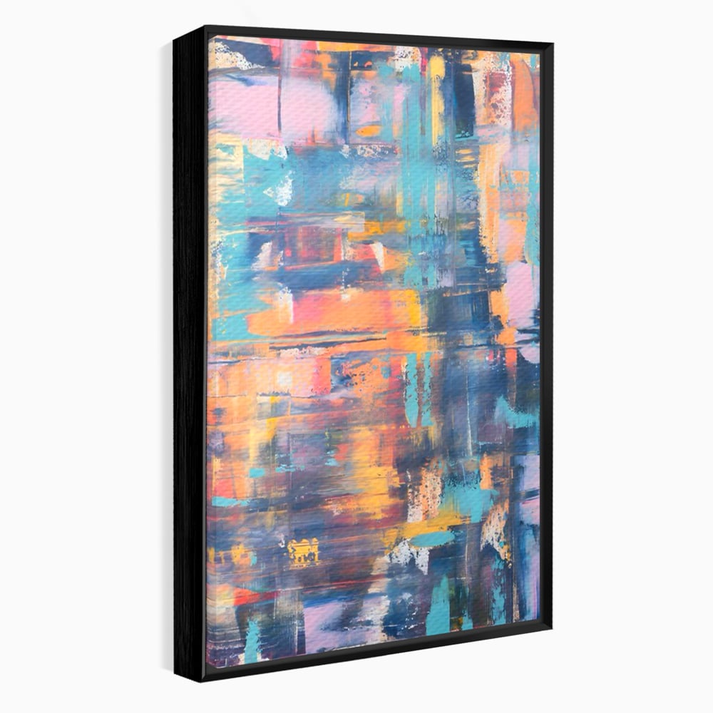 Leinwandbilder Premium LuxCanva® C1226, Abstrakte Farben Landschaft, Entspannen, Wohnzimmer, Lebendige Farben