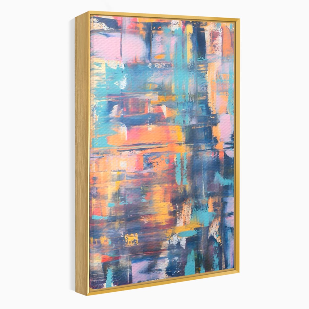 Leinwandbilder Premium LuxCanva® C1226, Abstrakte Farben Landschaft, Entspannen, Wohnzimmer, Lebendige Farben