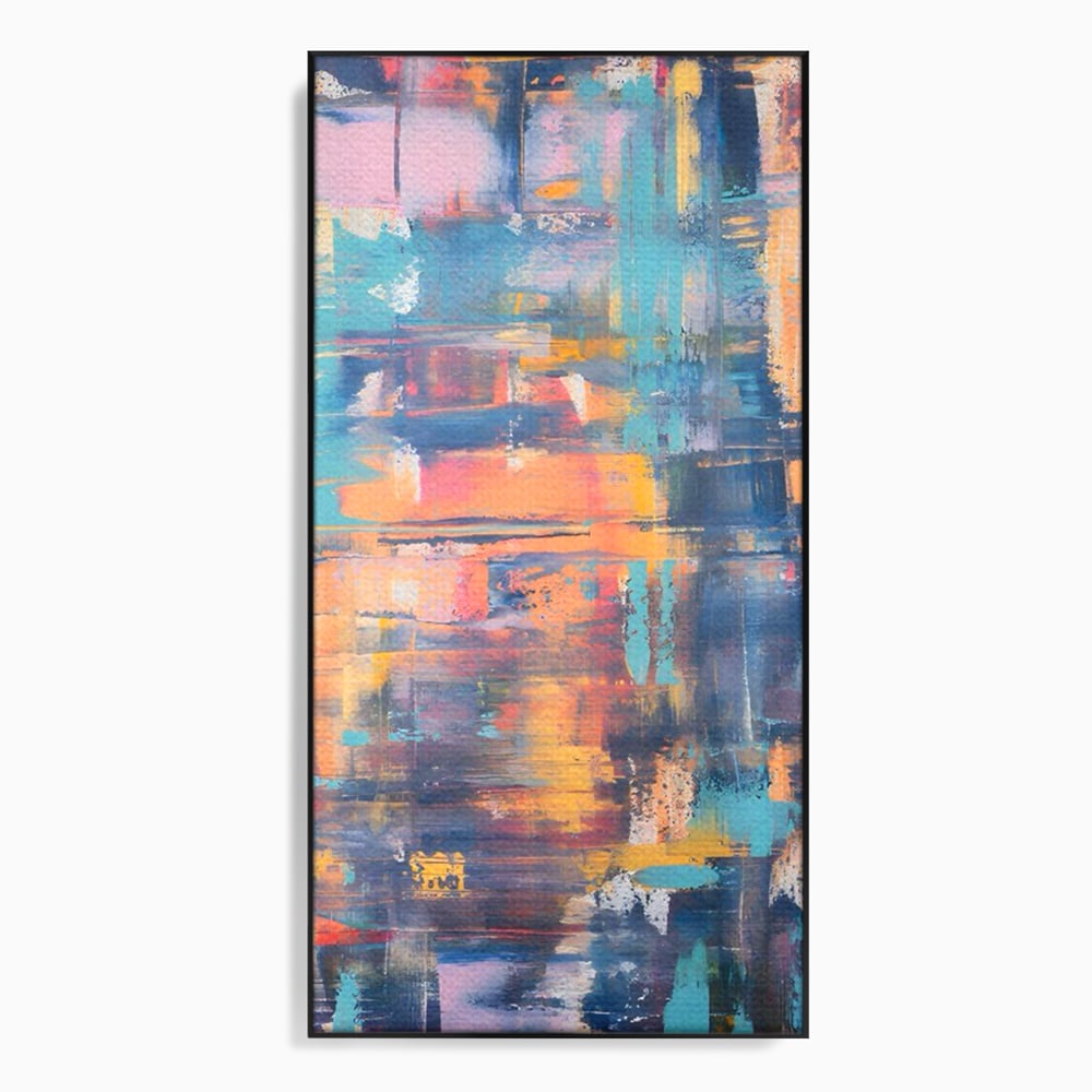 Leinwandbilder Premium LuxCanva® C1226, Abstrakte Farben Landschaft, Entspannen, Wohnzimmer, Lebendige Farben