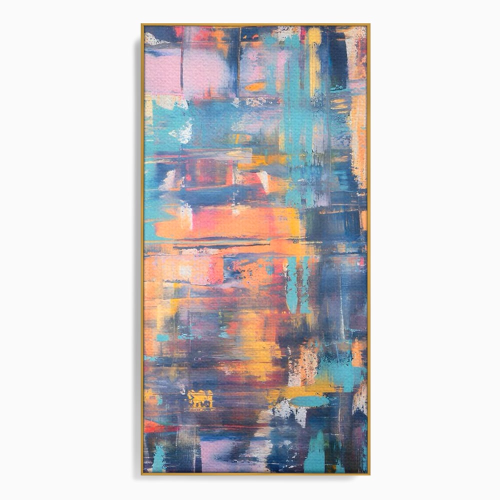 Leinwandbilder Premium LuxCanva® C1226, Abstrakte Farben Landschaft, Entspannen, Wohnzimmer, Lebendige Farben