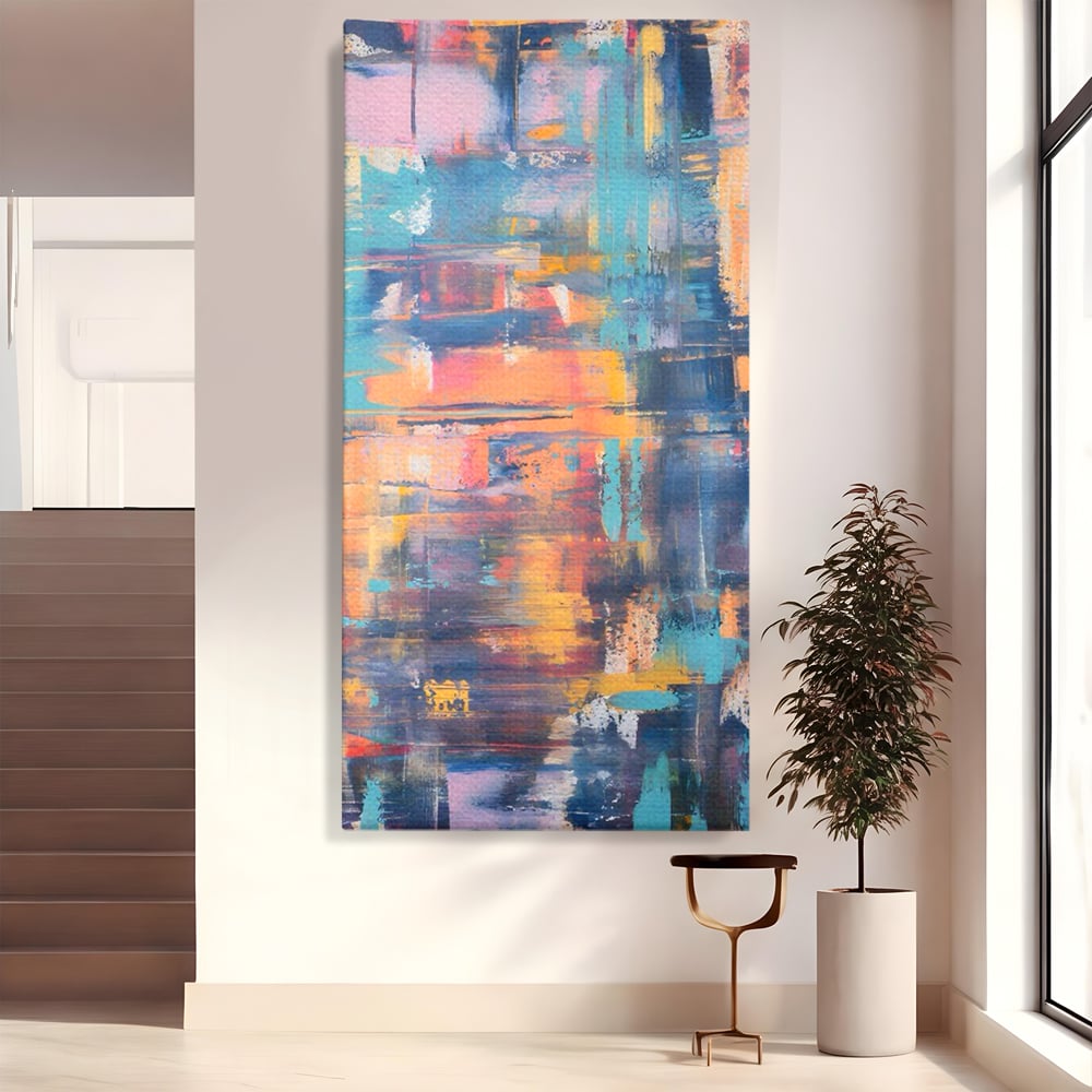 Leinwandbilder Premium LuxCanva® C1226, Abstrakte Farben Landschaft, Entspannen, Wohnzimmer, Lebendige Farben