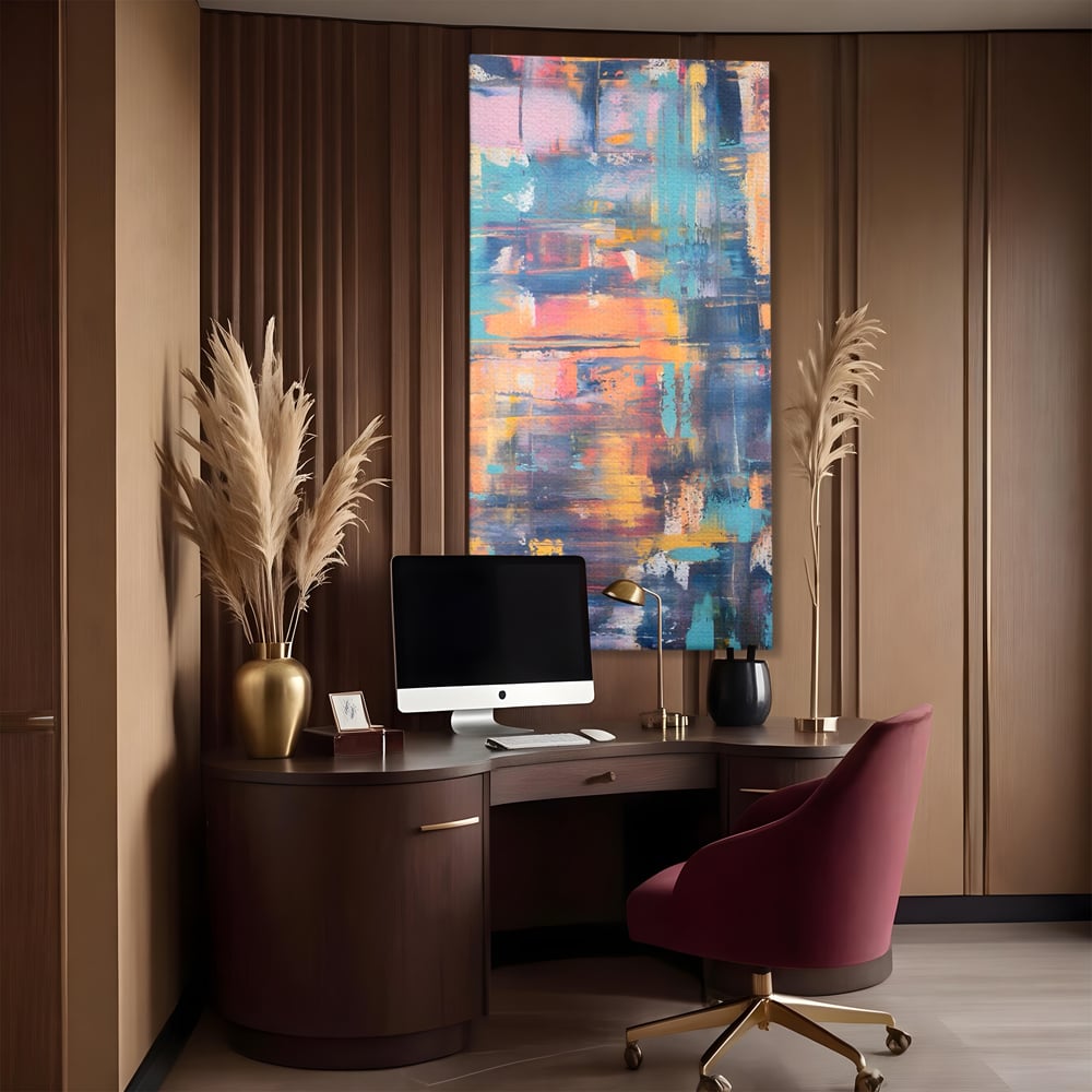 Leinwandbilder Premium LuxCanva® C1226, Abstrakte Farben Landschaft, Entspannen, Wohnzimmer, Lebendige Farben