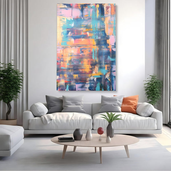 Leinwandbilder Premium LuxCanva® C1226, Abstrakte Farben Landschaft, Entspannen, Wohnzimmer, Lebendige Farben
