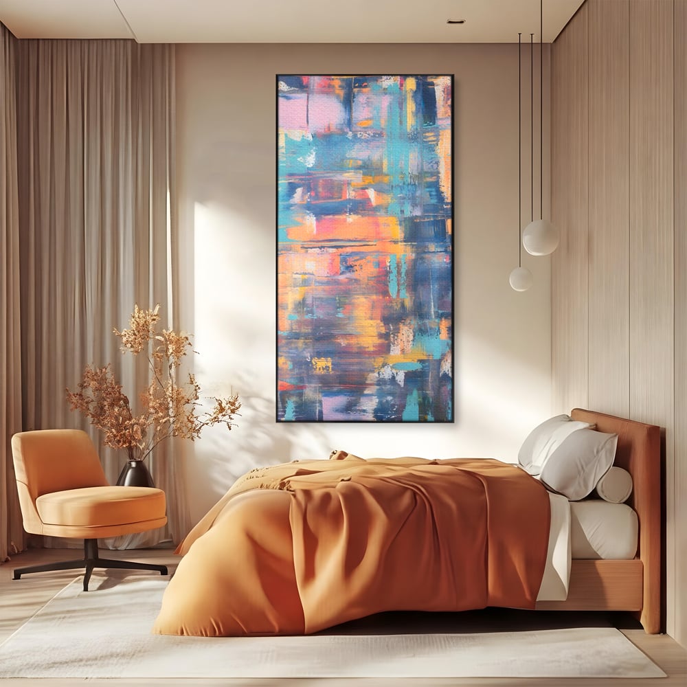 Leinwandbilder Premium LuxCanva® C1226, Abstrakte Farben Landschaft, Entspannen, Wohnzimmer, Lebendige Farben