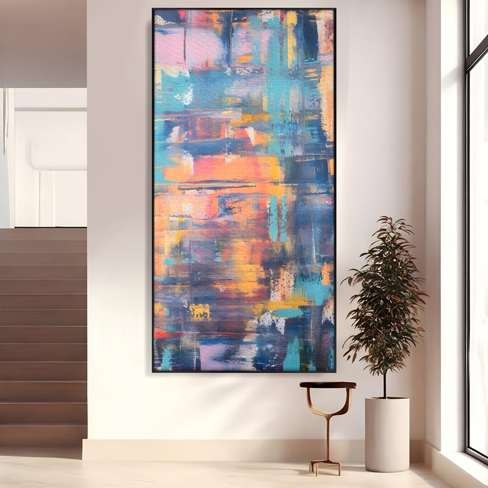 Leinwandbilder Premium LuxCanva® C1226, Abstrakte Farben Landschaft, Entspannen, Wohnzimmer, Lebendige Farben