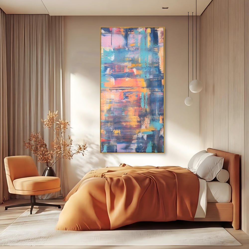 Leinwandbilder Premium LuxCanva® C1226, Abstrakte Farben Landschaft, Entspannen, Wohnzimmer, Lebendige Farben