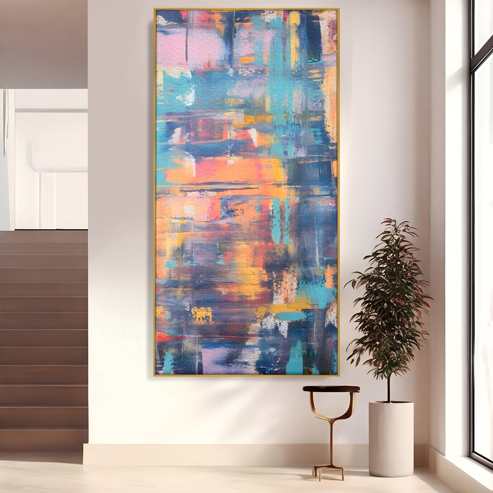 Leinwandbilder Premium LuxCanva® C1226, Abstrakte Farben Landschaft, Entspannen, Wohnzimmer, Lebendige Farben