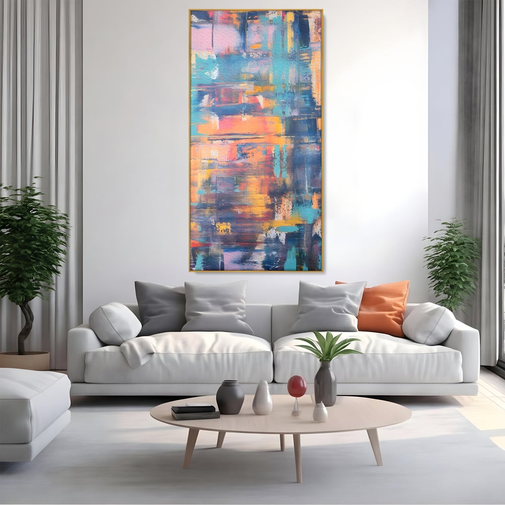 Leinwandbilder Premium LuxCanva® C1226, Abstrakte Farben Landschaft, Entspannen, Wohnzimmer, Lebendige Farben