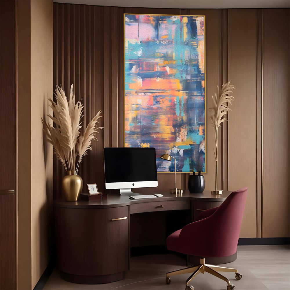 Leinwandbilder Premium LuxCanva® C1226, Abstrakte Farben Landschaft, Entspannen, Wohnzimmer, Lebendige Farben